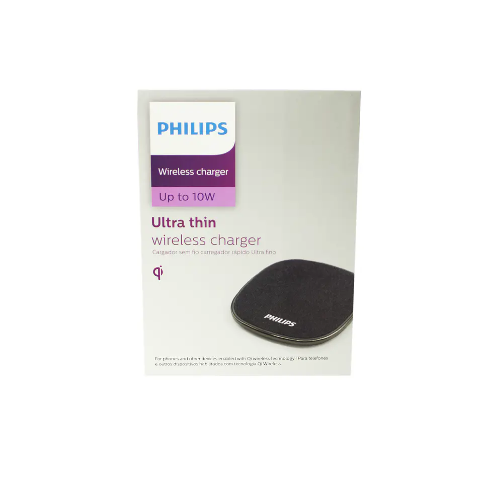 Cargador inalambrico ultra thin QI 10W PHILIPS  3