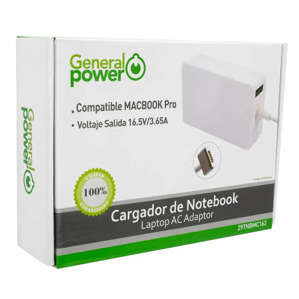 Cargador de macbook magsafe 2 16.5v 3.65A tipo T 60w 2