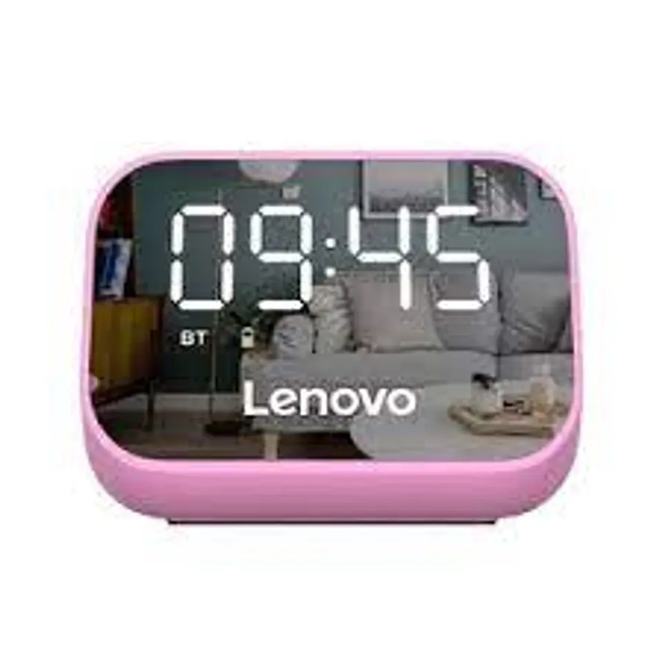 Parlante con reloj LENOVO TS13 ROSADO 1