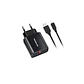 Cargador Rápido Certificado QC 3.0 Negro Con Cable Micro USB 1M. Tecnolab - Miniatura 1