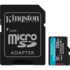 Memoria MicroSDXC 256GB Kingston Canvas Go Plus 170R A2 U3 V30 Lec170MBs Es70MBs