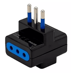 Adaptador Triple Negro 3 Conectores Enchufe Philco 250V-10A