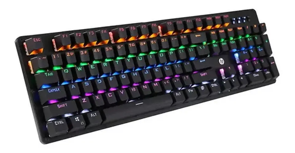 Teclado Gamer Mecánico Hp Gk100 Led Rgb / Qwerty / Anti-ghos 1