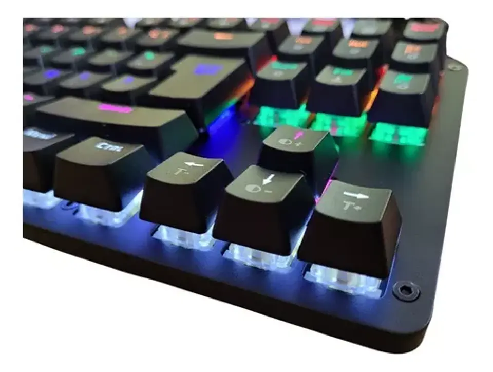Teclado gamer HP GK200 QWERTY HP  español color negro con luz RGB 4