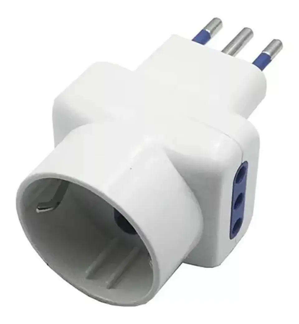 Adaptador Schuko Triple Con 2 Enchufes 3 Patas 1500w 1