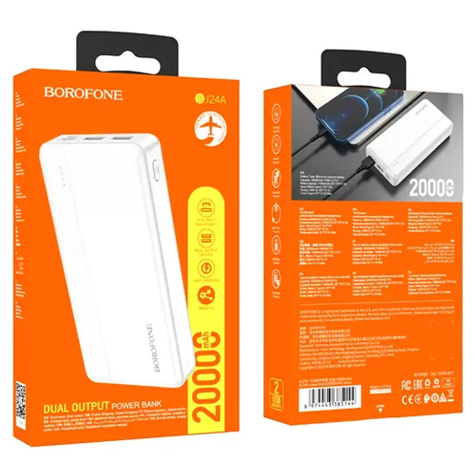 Powerbank BOROFONE BJ24A 20.000MAH BLANCO  2