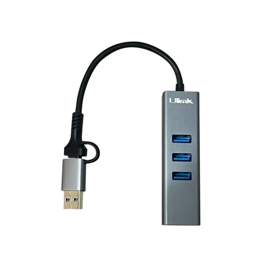 HUB DUAL USB-C y USB 4 puertos 3.0 2
