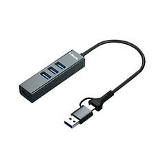 HUB 4 puertos USB C dual USB 3.0