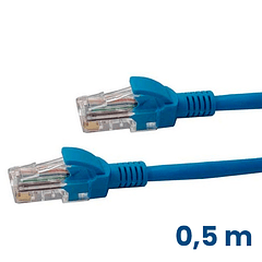 Cable de red CAT6 azul 0.5MT 