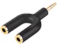 Adaptador de audio duplicador 3.5 Macho a dos 3.5 Hembra - Miniatura 1