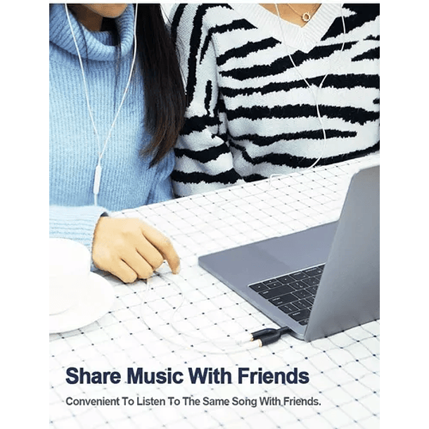 Adaptador de audio duplicador 3.5 Macho a dos 3.5 Hembra 4