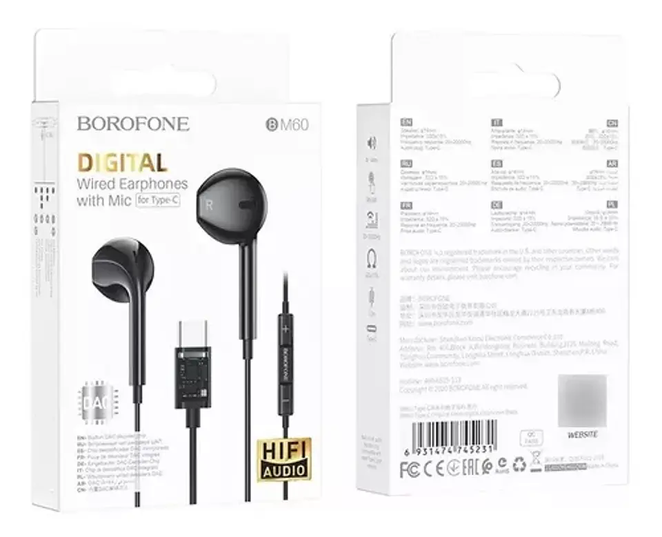 Audifono BOROFONE BM60 tipo C Negro  3