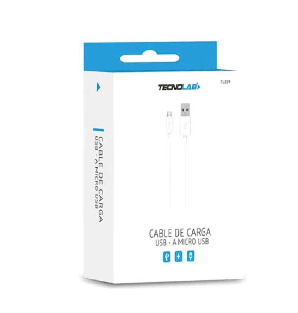 Cable de carga y datos 2.4A 1MT Microusb Tecnolab  2