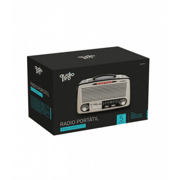 Radio retro portátil BT/FM/SD ap02051  2