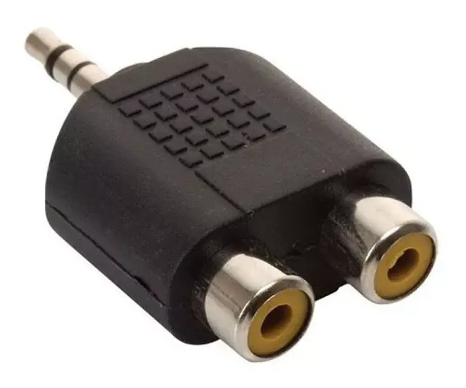 Adaptador de audio RCA Hembra a 3.5 Macho 2