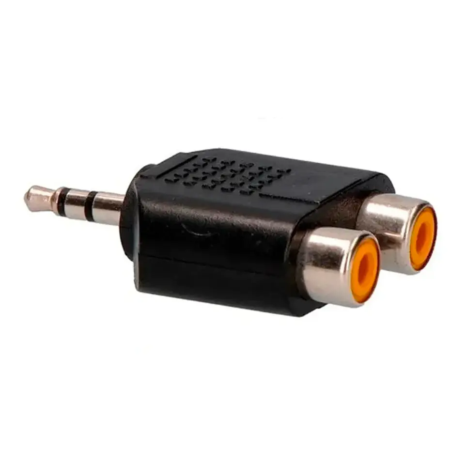 Adaptador de audio RCA Hembra a 3.5 Macho 3