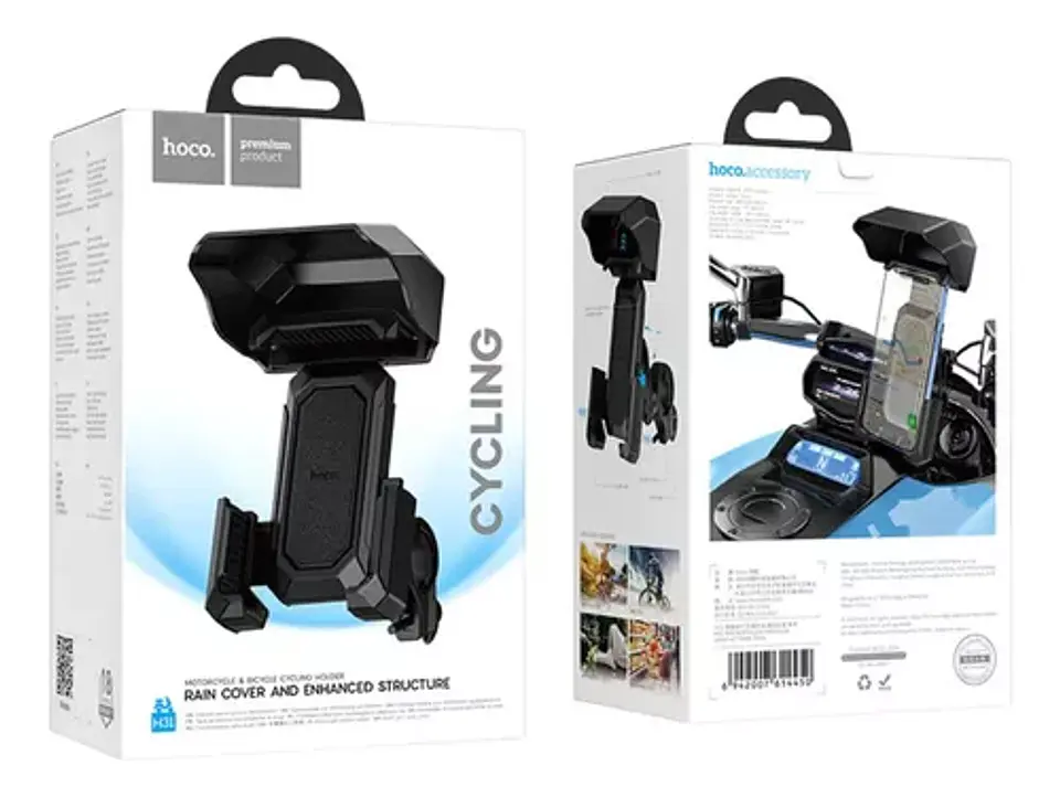 Soporte para celular moto y bicicleta con visera HOCO H31  4