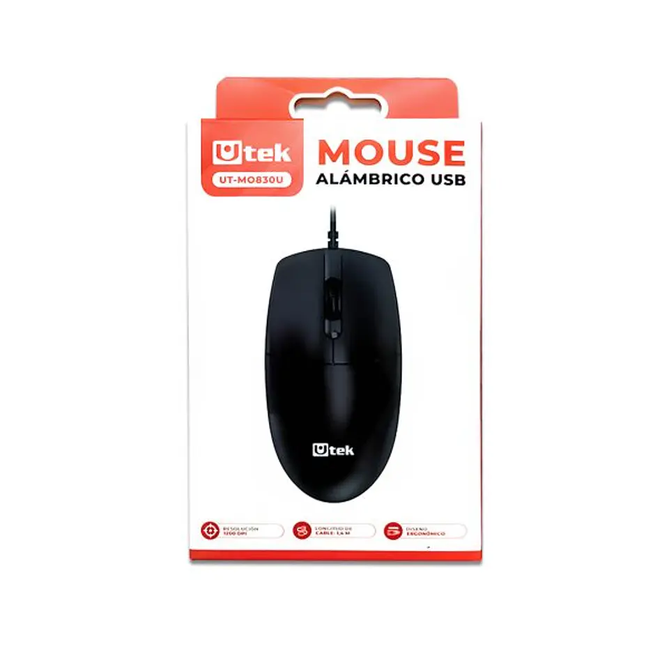Mouse alámbrico USB 1200dpi 5