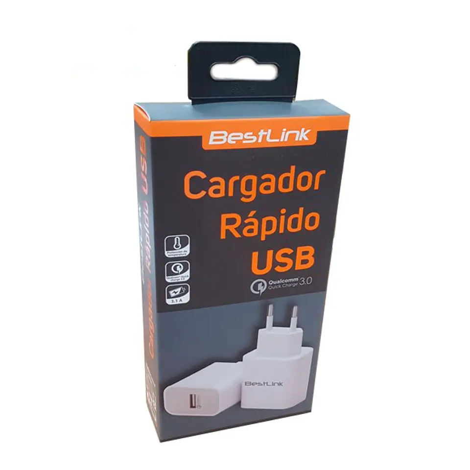 Cargador de pared USB con tecnologia QC s/cable 3