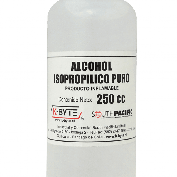 Alcohol isopropilico 250ml para limpieza  2