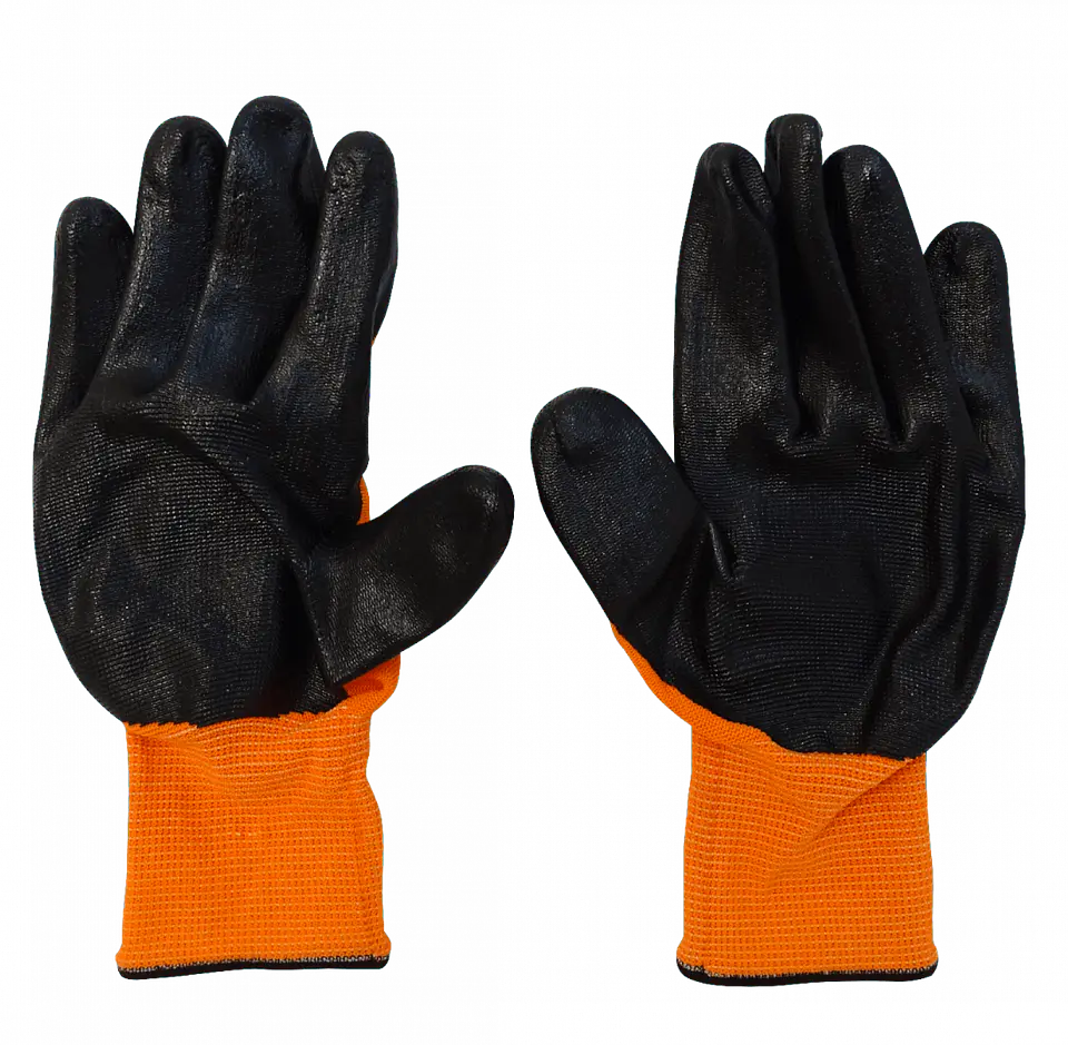 Guantes Naranjo Antiestaticos Poliester C/Nitrilo 2