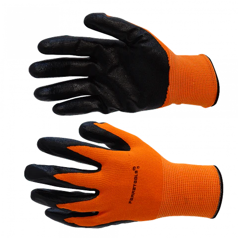 Guantes Naranjo Antiestaticos Poliester C/Nitrilo