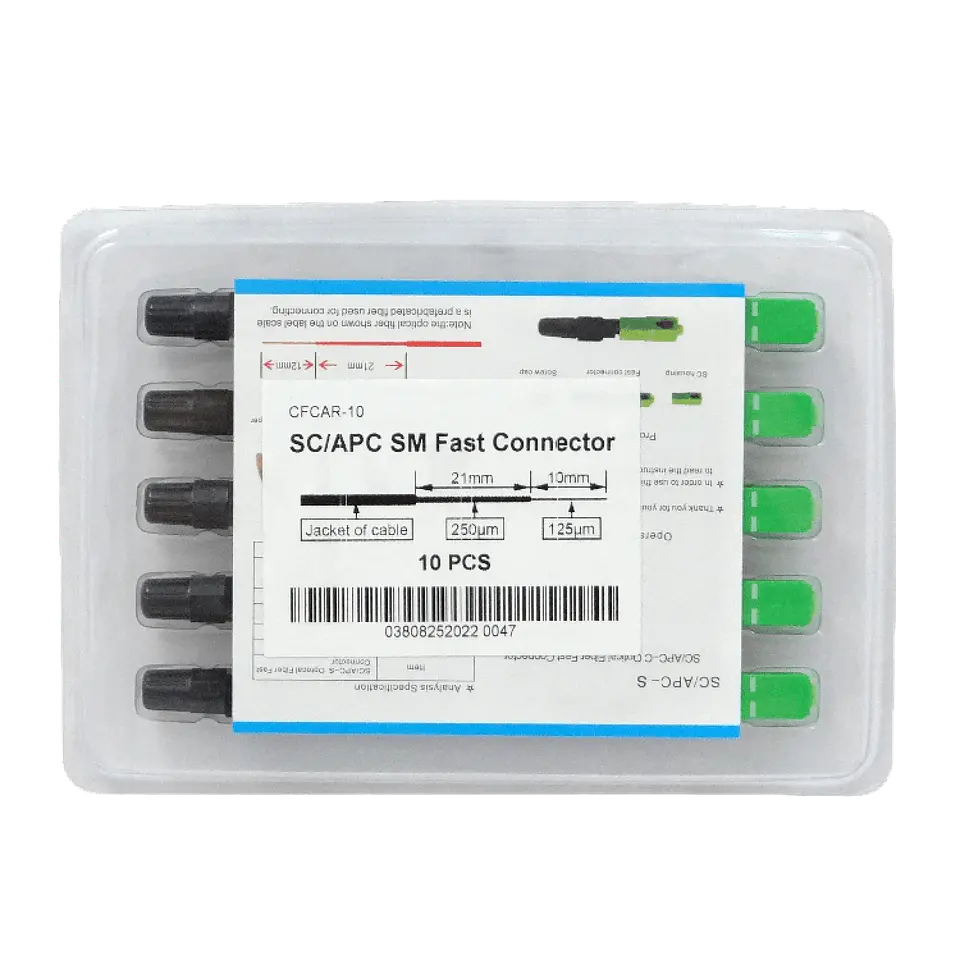 10-unid SC/APC Gu Pivote-Negro SM Conectores Rapidos MonoModo  3