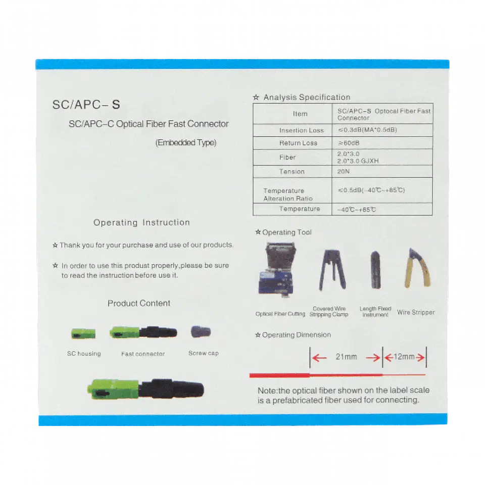 10-unid SC/APC Gu Pivote-Negro SM Conectores Rapidos MonoModo  4