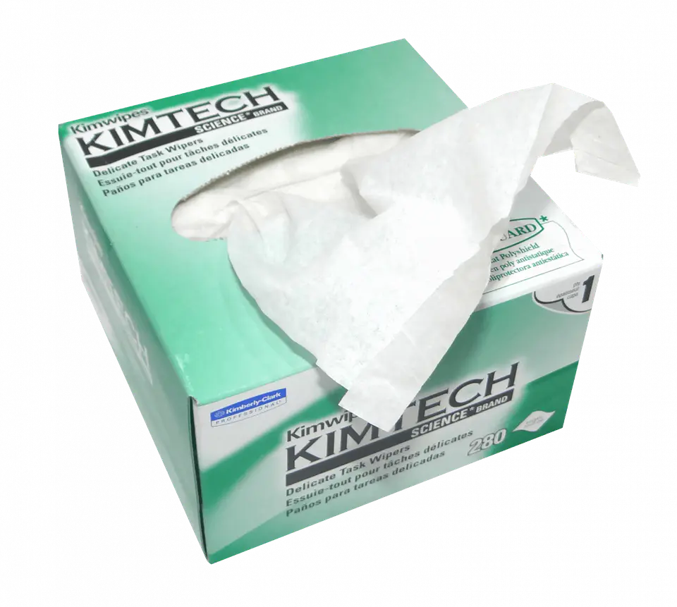  280 Paños Antiestaticos p/Fibra Optica Lintguard Limp KIMWIPES 11x21cm 1