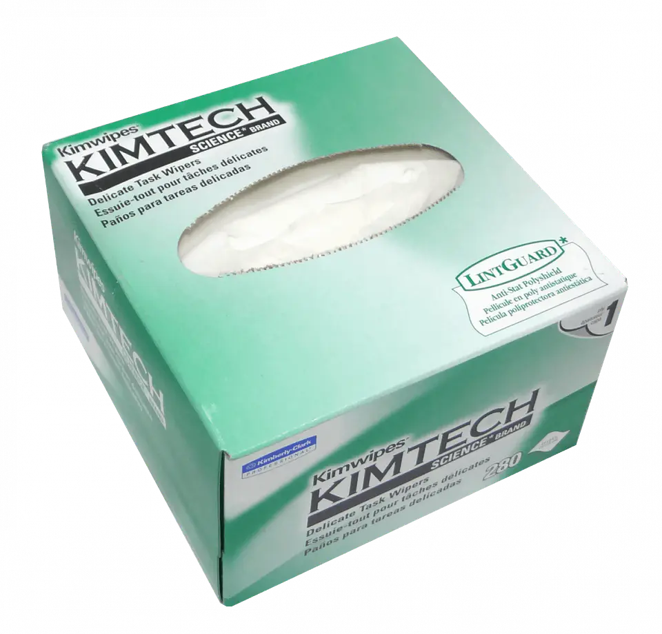  280 Paños Antiestaticos p/Fibra Optica Lintguard Limp KIMWIPES 11x21cm 2