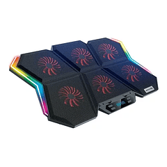Base para notebook Gaming cooling pad 6 ventiladores reptilex 