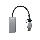 Adaptador de RED DUAL USB-C y USB a RJ45 (10/100/1000) megas 2