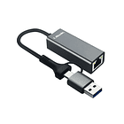 Adaptador de RED DUAL USB-C y USB a RJ45 (10/100/1000) megas 1