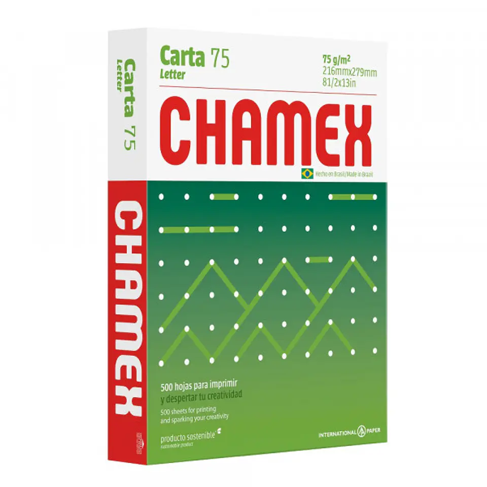 Resma de papel 500 hojas tamaño carta chamex  1