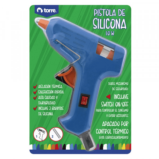 pistola de silicona 7mm 10w torre 