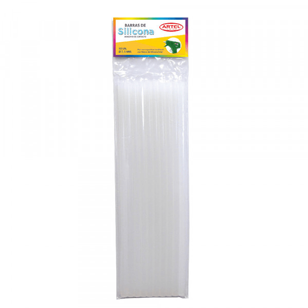 Silicona en barra transparente 75mm 25cm 10 unidades 