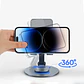 Soporte de aluminio para tablet y smartphone plegable giratorio  - Miniatura 2