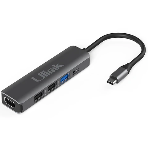 HUB USB-C 5 EN 1 (1 HDMI + 2 USB 3.0 + 1 USB 3.0 + USB-C PD)