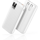 Batearía portátil 10.000mah + cables C y IPhone 22.55w Blanca  1