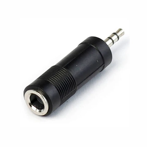 Adaptador de audio Jack 6.35 Hembra a 3.5 Macho