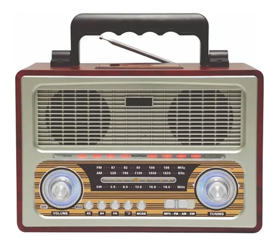 Radio retro portatil BT/FM/SD Recargable AP02055  1