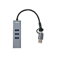 Adaptador de RED DUAL USB-C y USB 4 en 1 (1 RJ45 1000 megas + 3 USB 3.0) - Miniatura 2