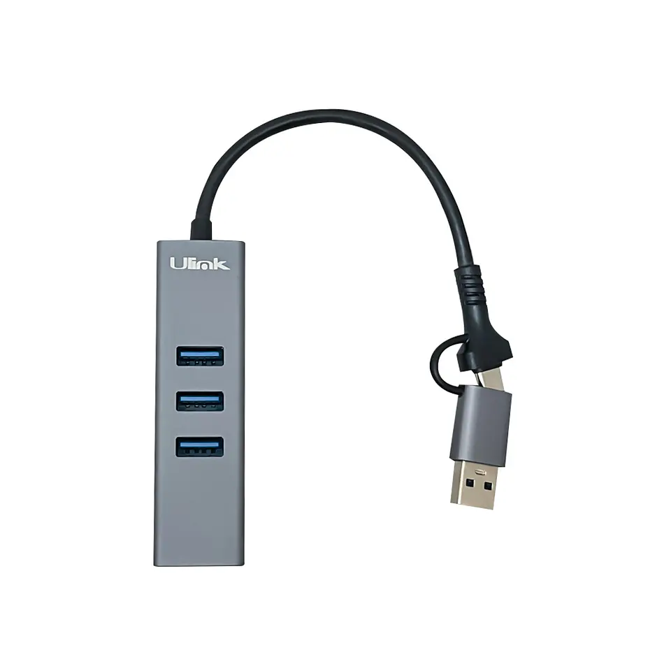 Adaptador de RED DUAL USB-C y USB 4 en 1 (1 RJ45 1000 megas + 3 USB 3.0) 2