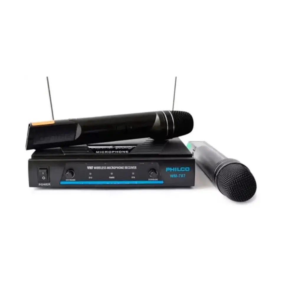 PHILCO KIT DE MICRÓFONOS INALÁMBRICOS PRO WM787 VHF 2
