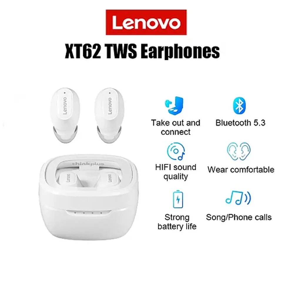 Audifonos Lenovo XT62 Blanco  3