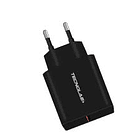 Cargador rapido certificado QC 3.0 con cable micro USB 1M negro 2