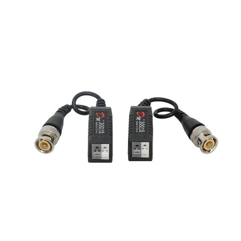 Balun Pasivo 1-Par 2-Unidades CCTV-UTP-BNC BNCM BNC-Macho DC-8MHz 