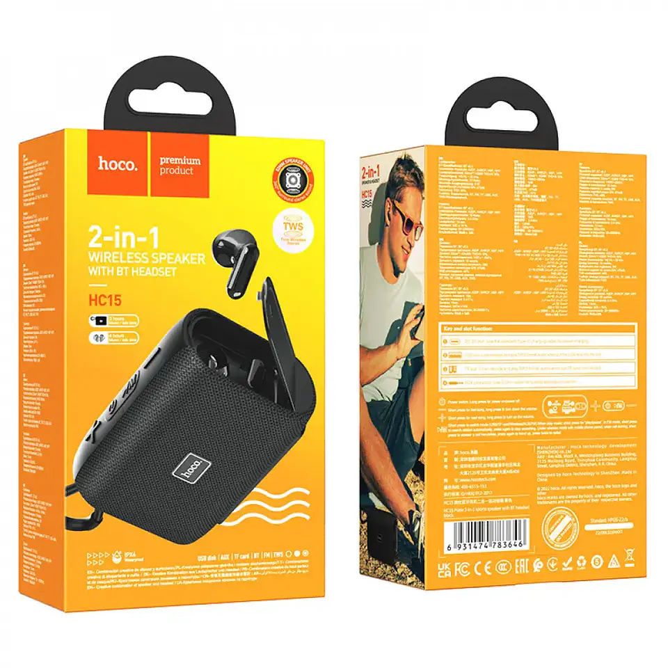 Parlante con audifonos 2 en 1 HOCO HC15  3