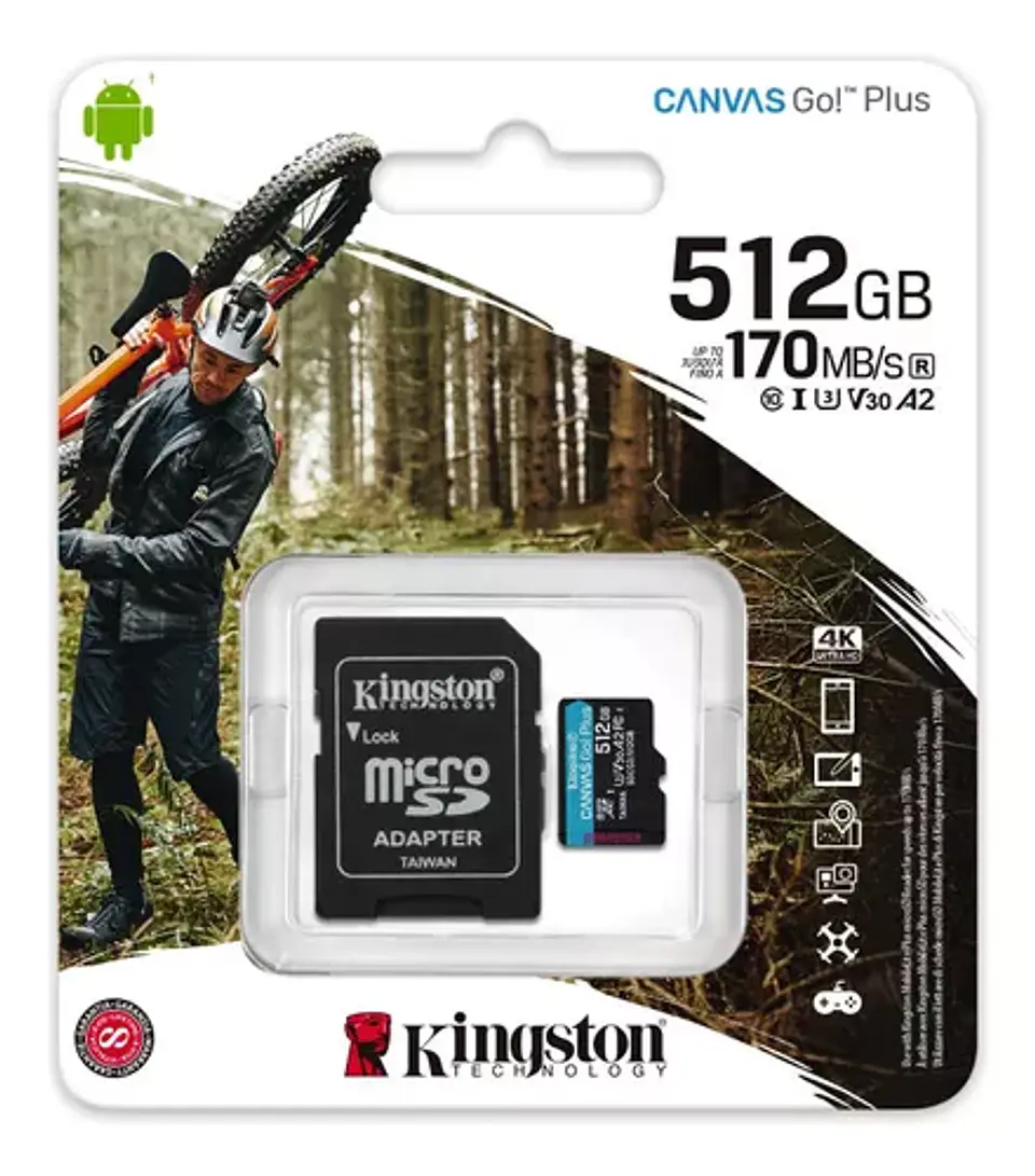 Memoria microSD 170mbs A2 512GB 1