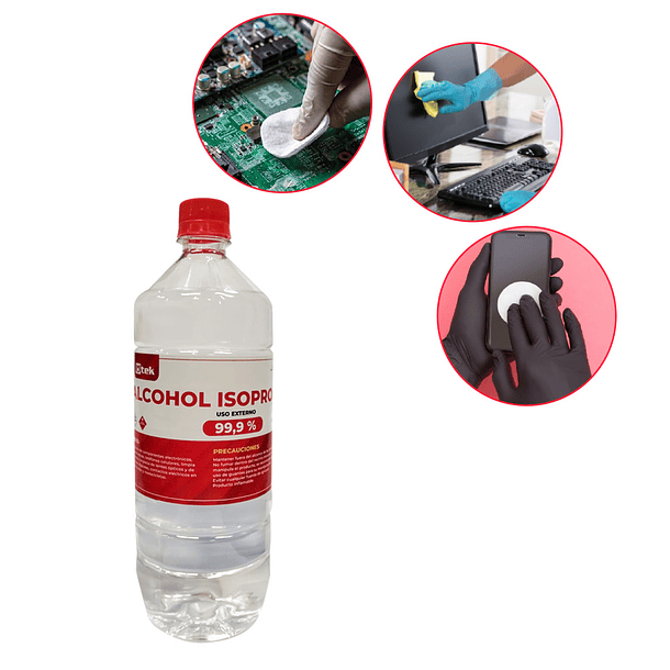 Alcohol Isopropílico 1000cc Utek 99.9% Pureza 2